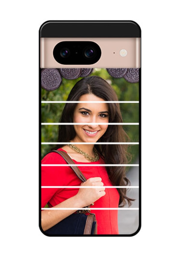 Google Pixel 8 5G Custom Glass Phone Case - With Oreo Biscuit Design