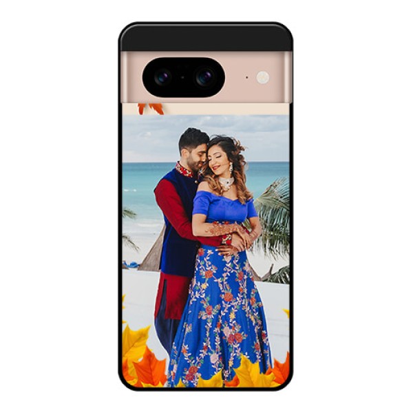 Google Pixel 8 5G Custom Glass Phone Case - Autumn Maple Leaves Design