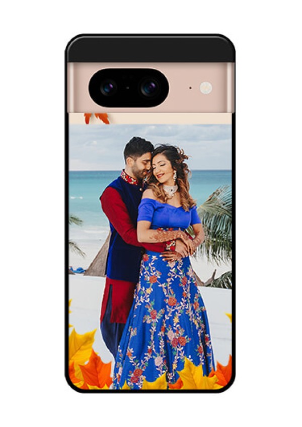 Google Pixel 8 5G Custom Glass Phone Case - Autumn Maple Leaves Design