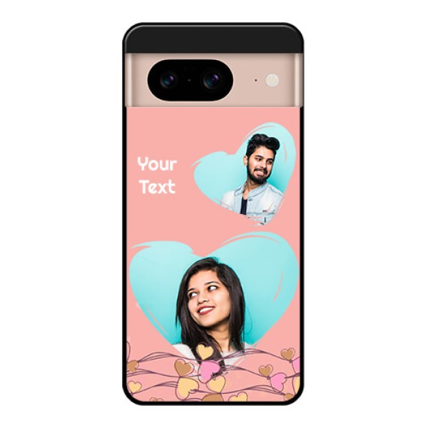 Google Pixel 8 5G Custom Glass Phone Case - Love Doodle Design