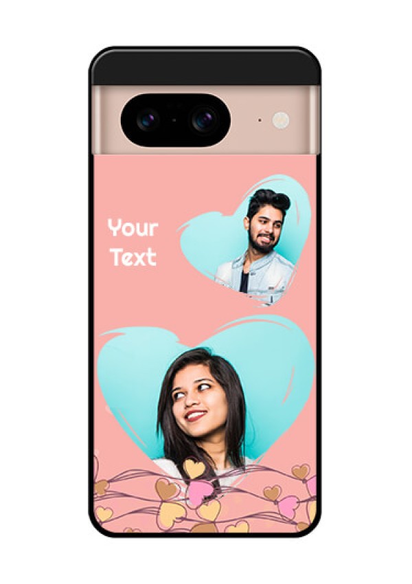 Google Pixel 8 5G Custom Glass Phone Case - Love Doodle Design