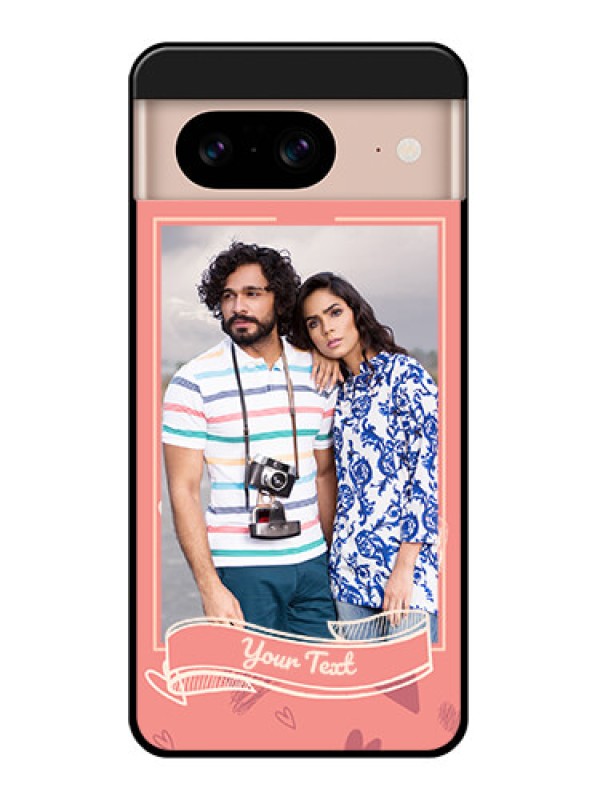 Custom Google Pixel 8 5G Custom Glass Phone Case - Love Doodle Art Design