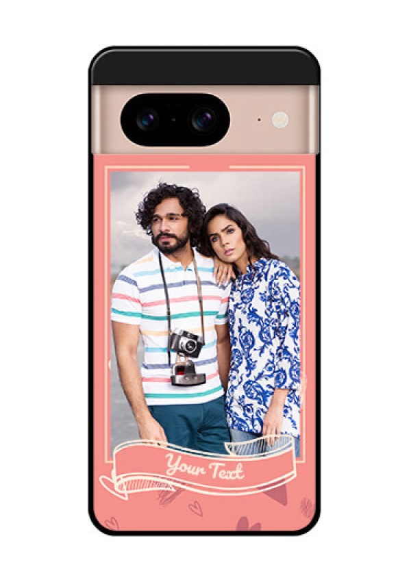 Google Pixel 8 5G Custom Glass Phone Case - Love Doodle Art Design