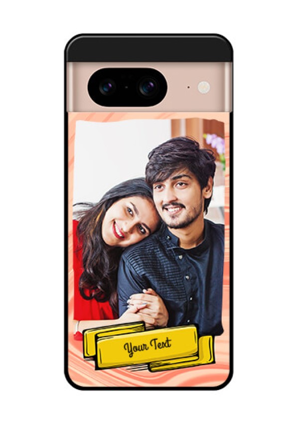 Google Pixel 8 5G Custom Glass Phone Case - Marble Texture Design