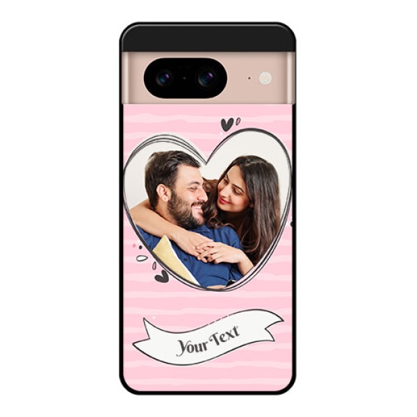 Google Pixel 8 5G Custom Glass Phone Case - Vintage Heart Design