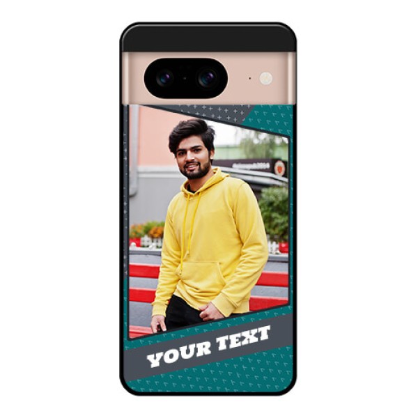 Google Pixel 8 5G Custom Glass Phone Case - Background Pattern Design With Quote