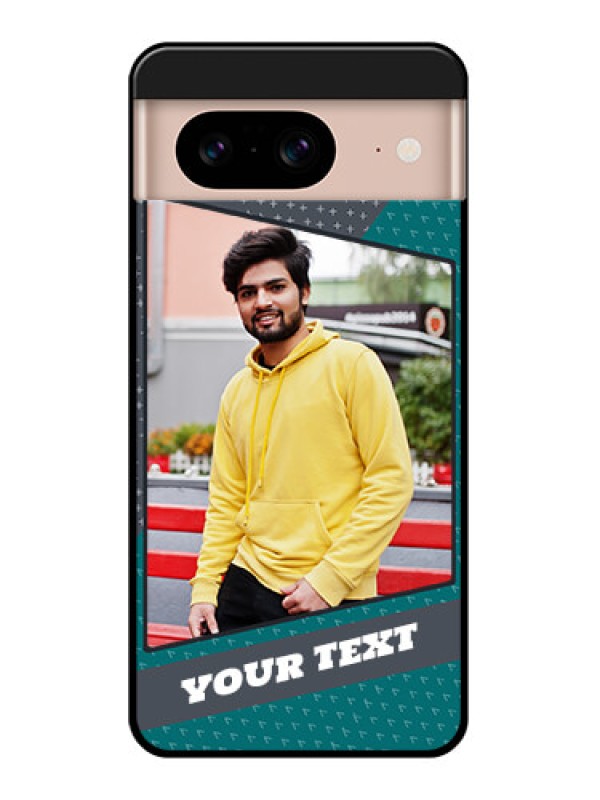 Custom Google Pixel 8 5G Custom Glass Phone Case - Background Pattern Design With Quote