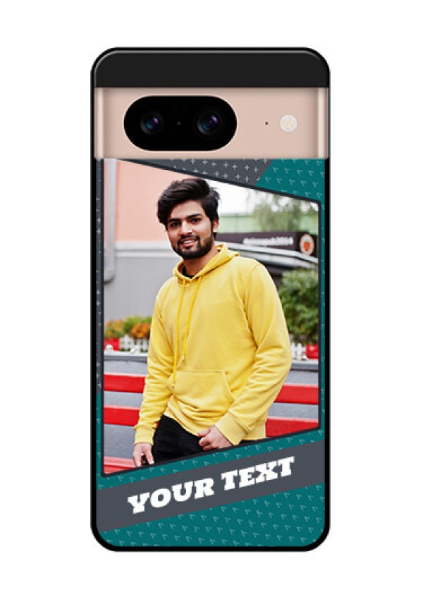 Google Pixel 8 5G Custom Glass Phone Case - Background Pattern Design With Quote