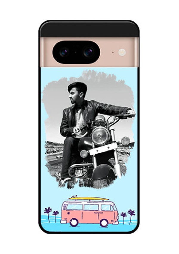 Google Pixel 8 5G Custom Glass Phone Case - Travel and Adventure Design