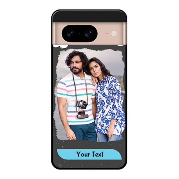 Google Pixel 8 5G Custom Glass Phone Case - Splashes With Love Doodles Design