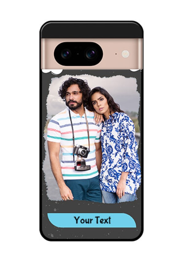 Google Pixel 8 5G Custom Glass Phone Case - Splashes With Love Doodles Design