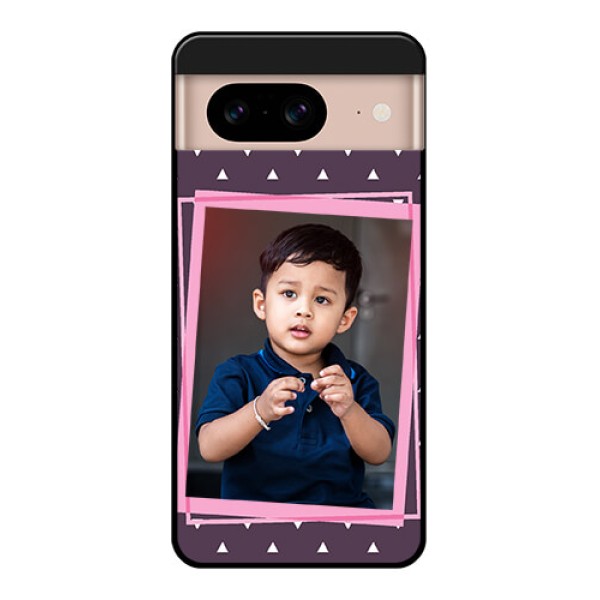 Google Pixel 8 5G Custom Glass Phone Case - Triangle Pattern Dotted Design