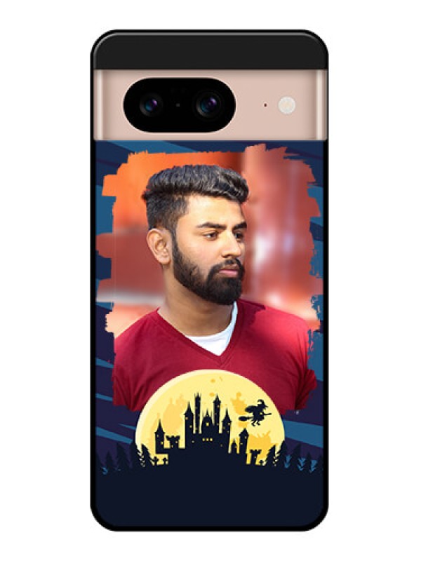 Custom Google Pixel 8 5G Custom Glass Phone Case - Halloween Witch Design
