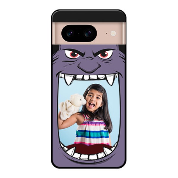 Google Pixel 8 5G Custom Glass Phone Case - Angry Monster Design