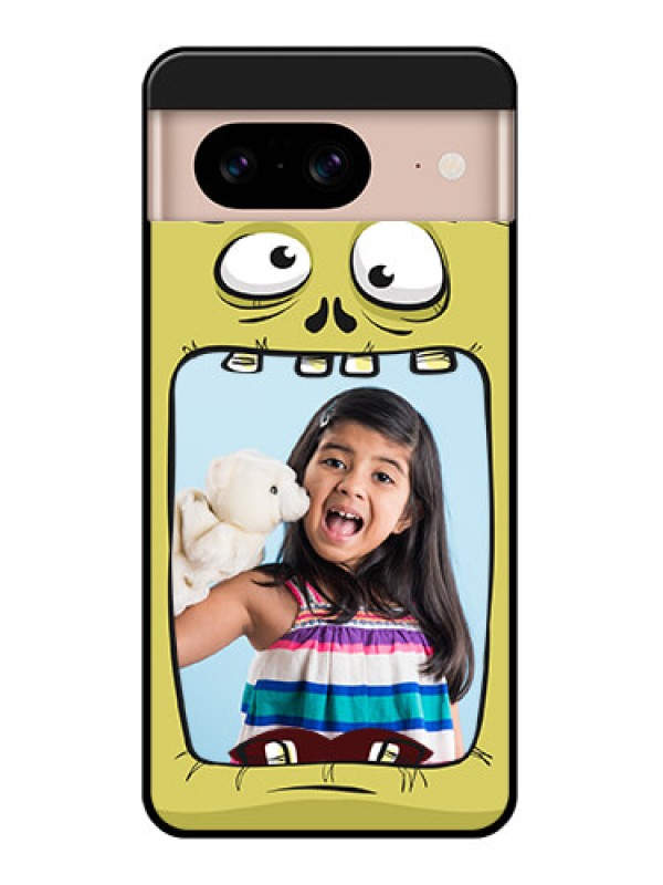 Custom Google Pixel 8 5G Custom Glass Phone Case - Cartoon Monster Back Case Design