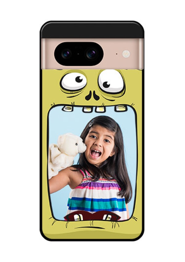 Google Pixel 8 5G Custom Glass Phone Case - Cartoon Monster Back Case Design