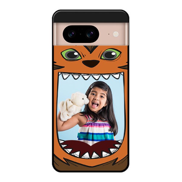 Google Pixel 8 5G Custom Glass Phone Case - Owl Monster Back Case Design