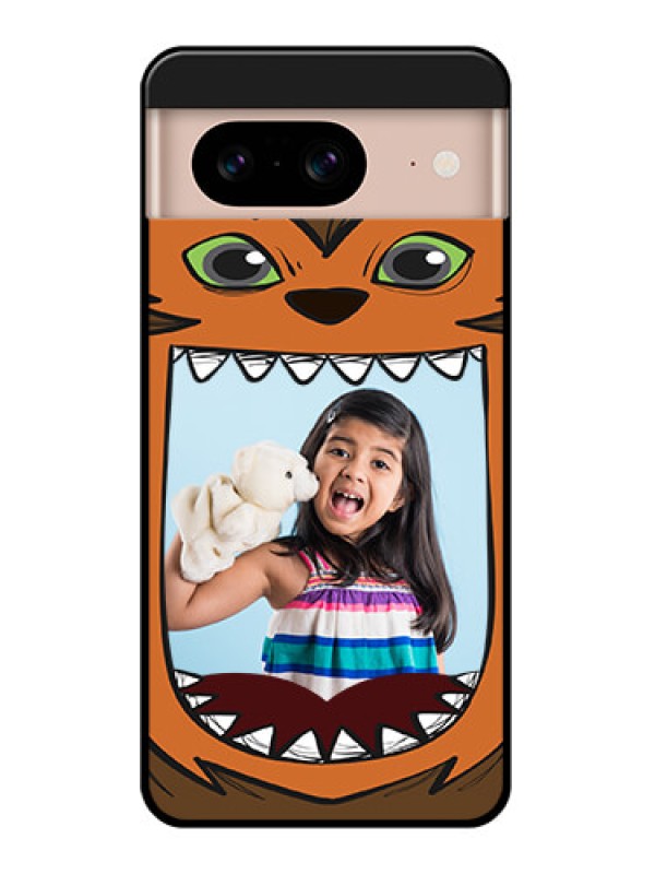 Custom Google Pixel 8 5G Custom Glass Phone Case - Owl Monster Back Case Design