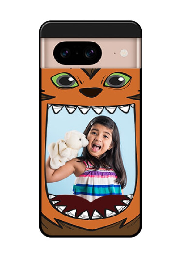 Google Pixel 8 5G Custom Glass Phone Case - Owl Monster Back Case Design