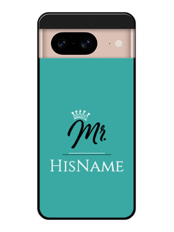 Custom Google Pixel 8 5G Custom Glass Phone Case - Mr With Name Design