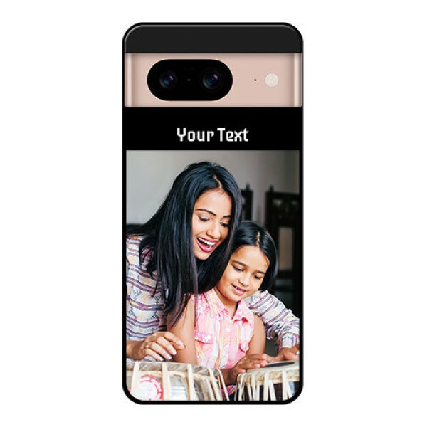 Google Pixel 8 5G Custom Glass Phone Case - Photo With Name Design