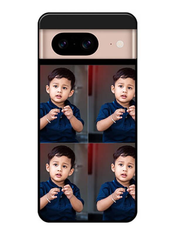 Custom Google Pixel 8 5G Custom Glass Phone Case - 4 Image Holder Design