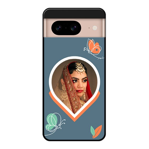 Google Pixel 8 5G Custom Glass Phone Case - Droplet Butterflies Design
