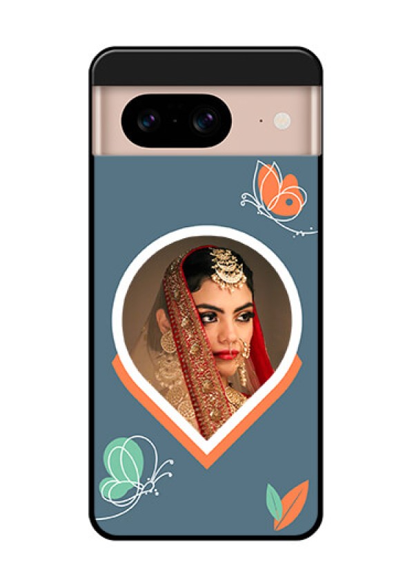 Google Pixel 8 5G Custom Glass Phone Case - Droplet Butterflies Design