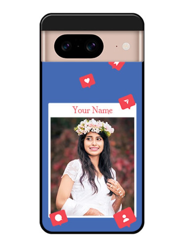 Custom Google Pixel 8 5G Custom Glass Phone Case - Like Share And Comment Design