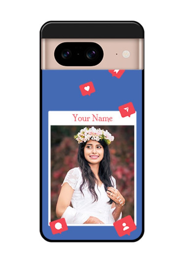 Google Pixel 8 5G Custom Glass Phone Case - Like Share And Comment Design