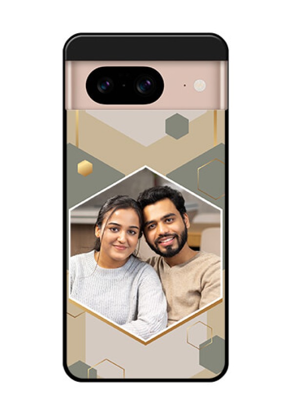 Google Pixel 8 5G Custom Glass Phone Case - Stylish Hexagon Pattern Design