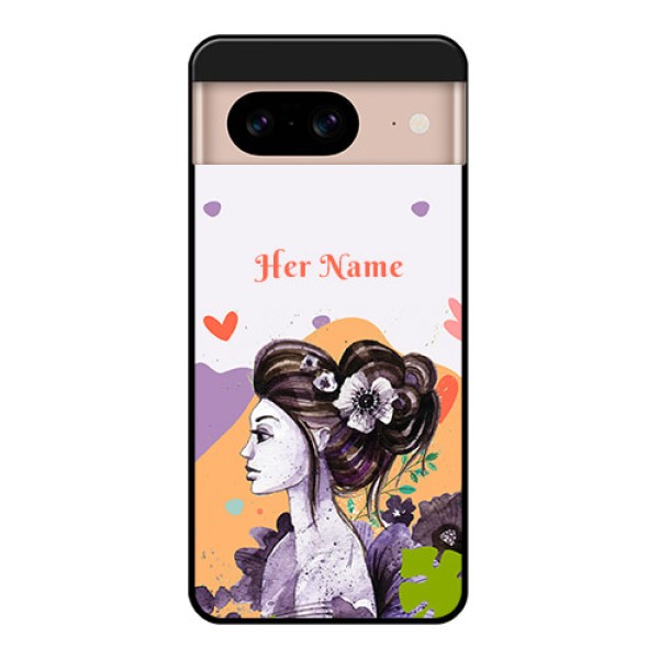 Google Pixel 8 5G Custom Glass Phone Case - Woman And Nature Design