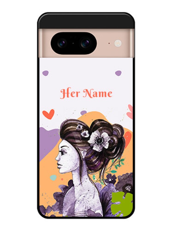 Custom Google Pixel 8 5G Custom Glass Phone Case - Woman And Nature Design