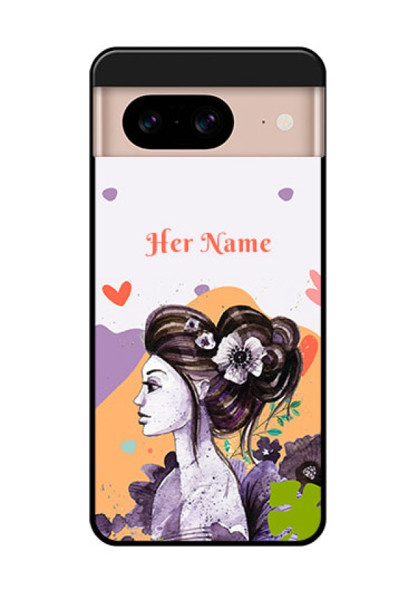 Google Pixel 8 5G Custom Glass Phone Case - Woman And Nature Design