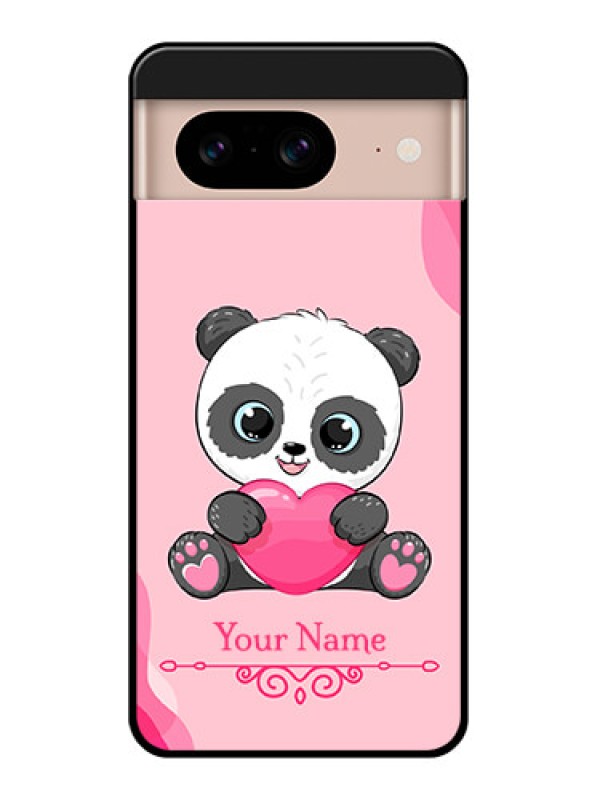 Custom Google Pixel 8 5G Custom Glass Phone Case - Cute Panda Design