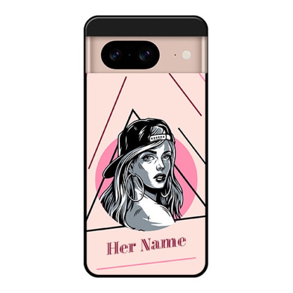 Google Pixel 8 5G Custom Glass Phone Case - Rockstar Girl Design