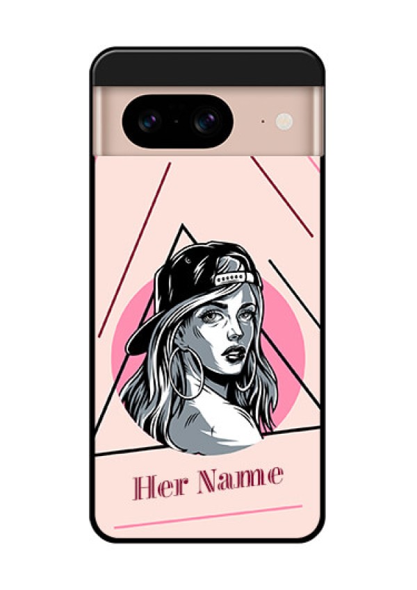 Google Pixel 8 5G Custom Glass Phone Case - Rockstar Girl Design