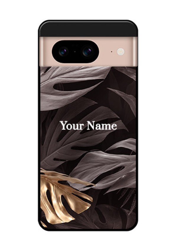 Google Pixel 8 5G Custom Glass Phone Case - Wild Leaves Digital Paint Design