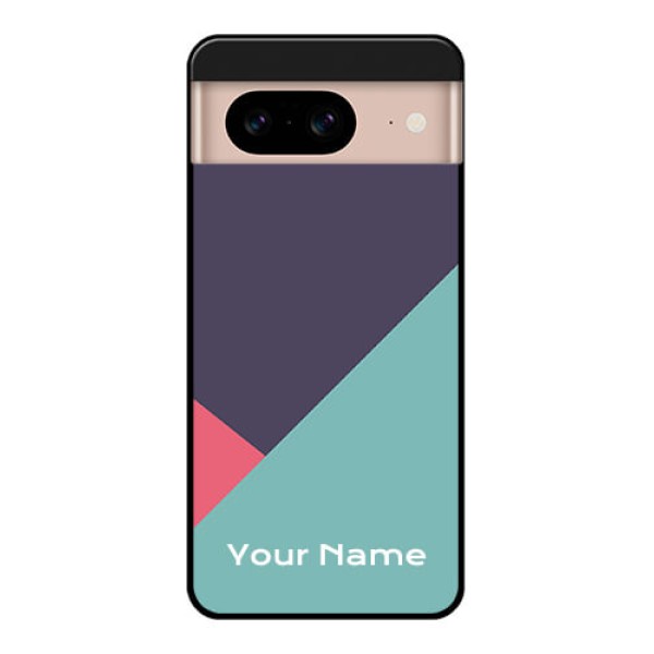 Google Pixel 8 5G Custom Glass Phone Case - Tri Color Abstract Design