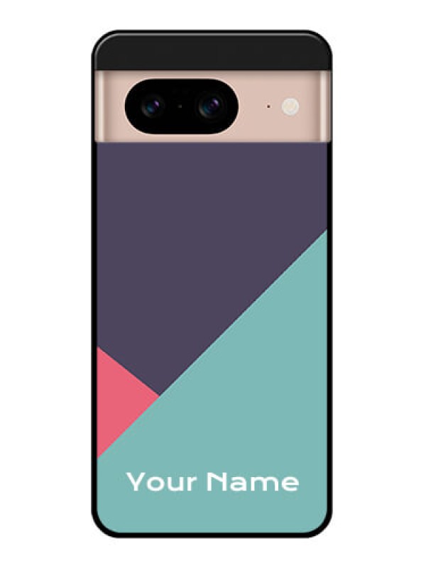 Custom Google Pixel 8 5G Custom Glass Phone Case - Tri Color Abstract Design