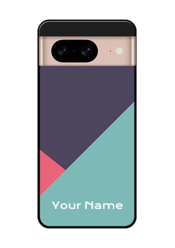 Google Pixel 8 5G Custom Glass Phone Case - Tri Color Abstract Design