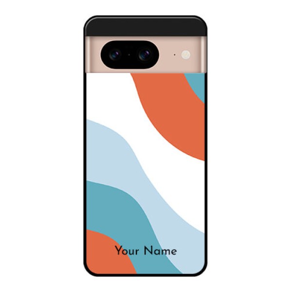 Google Pixel 8 5G Custom Glass Phone Case - Coloured Waves Design
