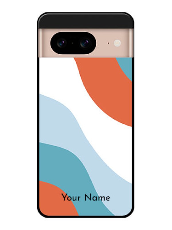 Custom Google Pixel 8 5G Custom Glass Phone Case - Coloured Waves Design
