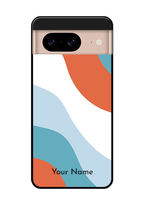 Google Pixel 8 5G Custom Glass Phone Case - Coloured Waves Design