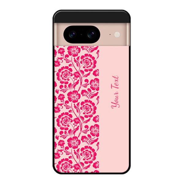 Google Pixel 8 5G Custom Glass Phone Case - Attractive Floral Pattern Design