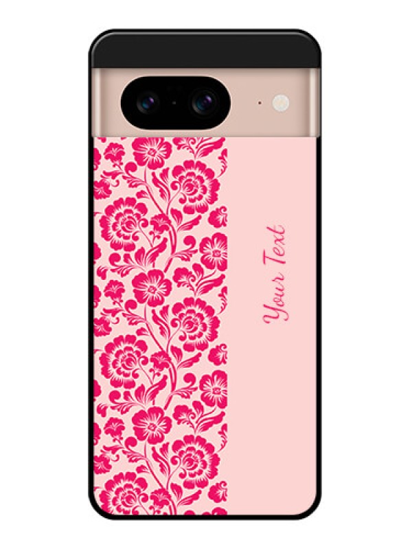 Custom Google Pixel 8 5G Custom Glass Phone Case - Attractive Floral Pattern Design