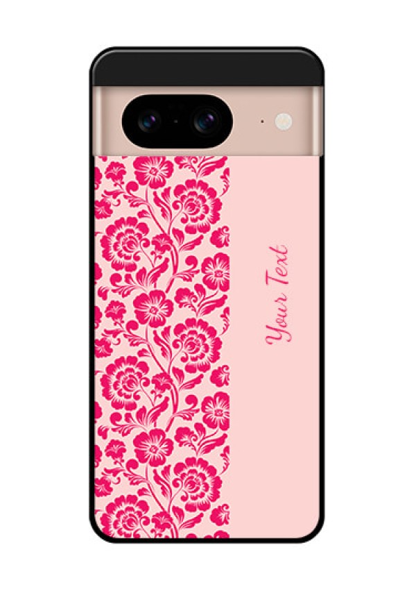 Google Pixel 8 5G Custom Glass Phone Case - Attractive Floral Pattern Design
