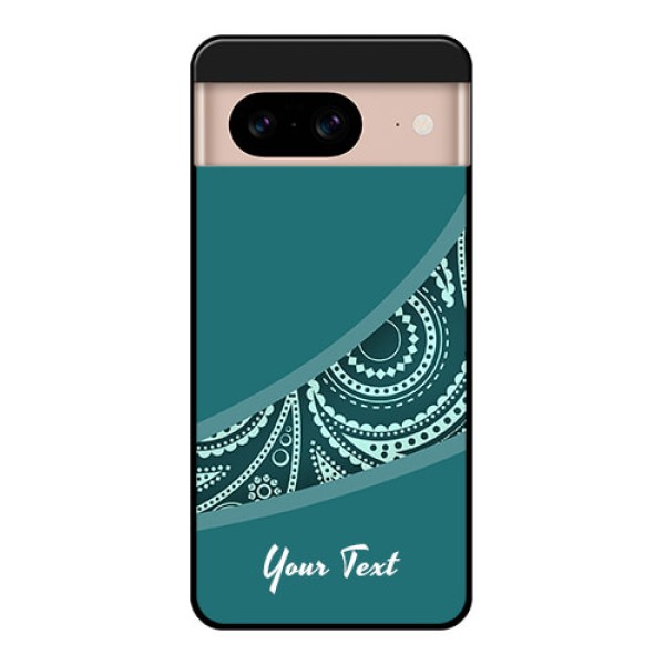 Google Pixel 8 5G Custom Glass Phone Case - Semi Visible Floral Design