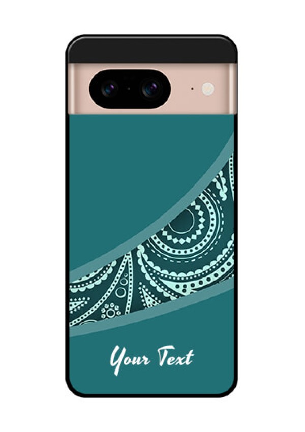 Google Pixel 8 5G Custom Glass Phone Case - Semi Visible Floral Design