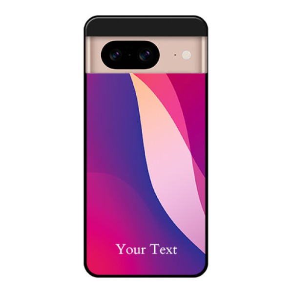 Google Pixel 8 5G Custom Glass Phone Case - Digital Abstract Overlap Design